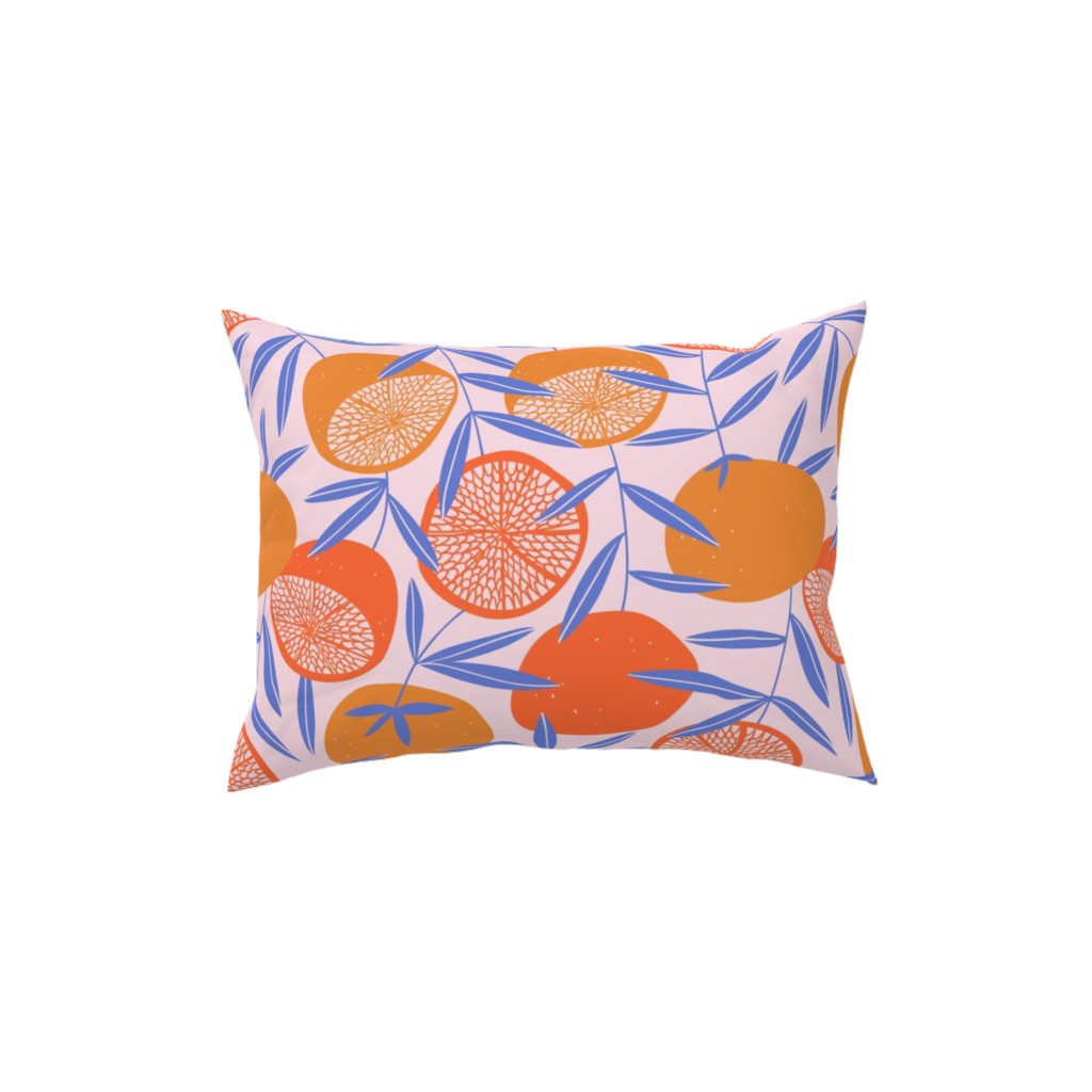 Pop Art Grapefruits - Multi Pillow, Woven, Black, 12x16, Single Sided, Orange