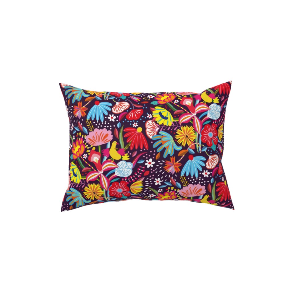 My Dream Garden - Dark Pillow, Woven, Black, 12x16, Single Sided, Multicolor