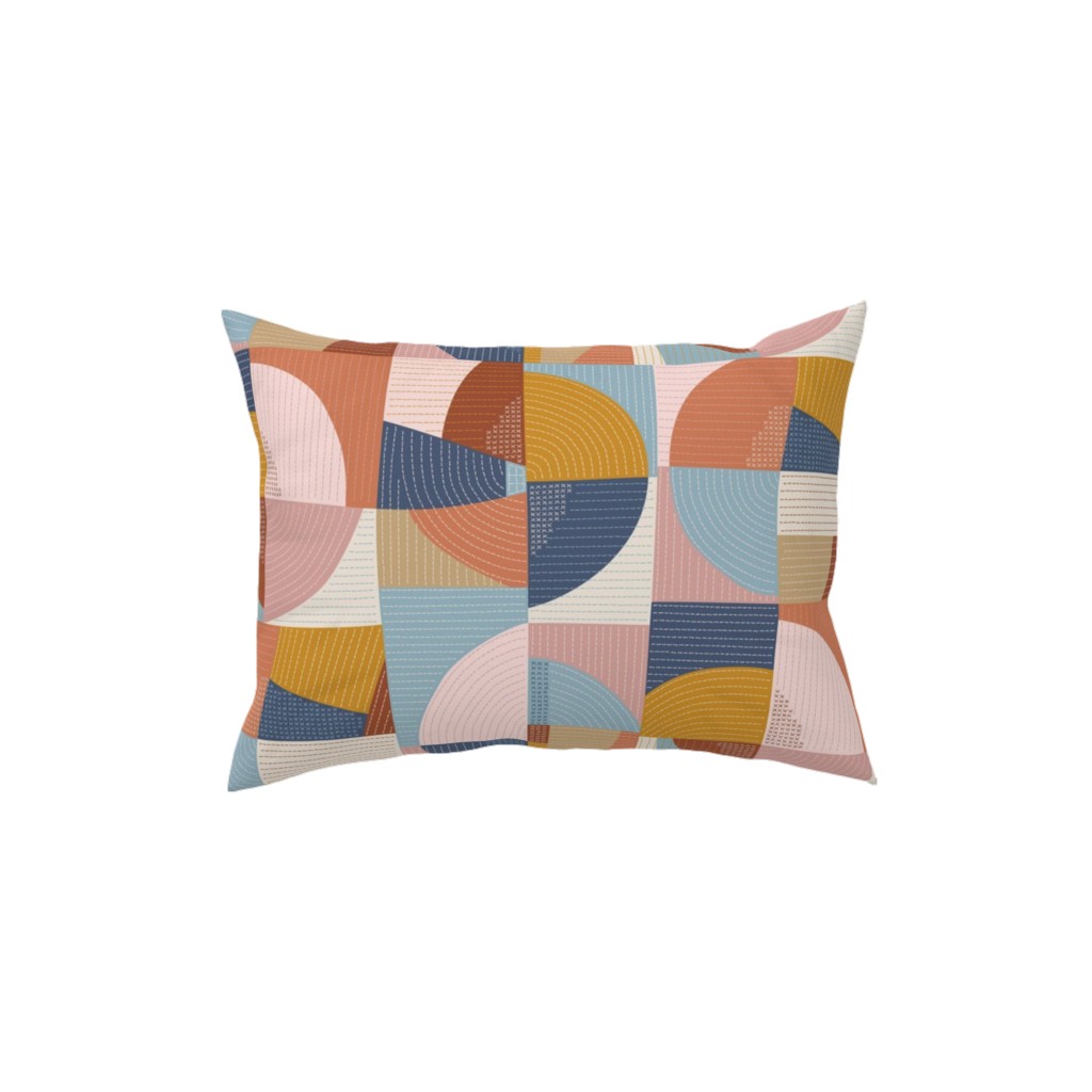 Modern Patchwork - Multi Pillow, Woven, Beige, 12x16, Single Sided, Multicolor