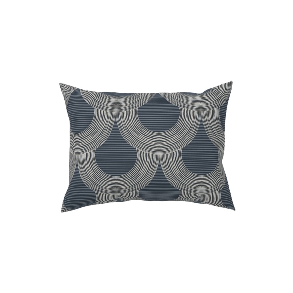 Portland - Blue Pillow, Woven, Beige, 12x16, Single Sided, Blue, True Blue