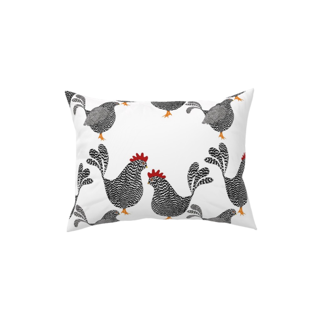 Chick, Chick, Chickens - Neutral Pillow, Woven, Beige, 12x16, Single Sided, White