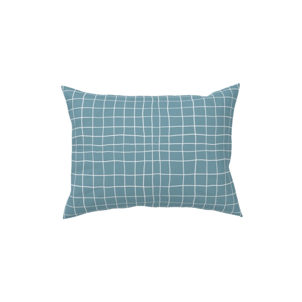 Springfield - Blue Pillow, Woven, Beige, 12x16, Single Sided, Blue