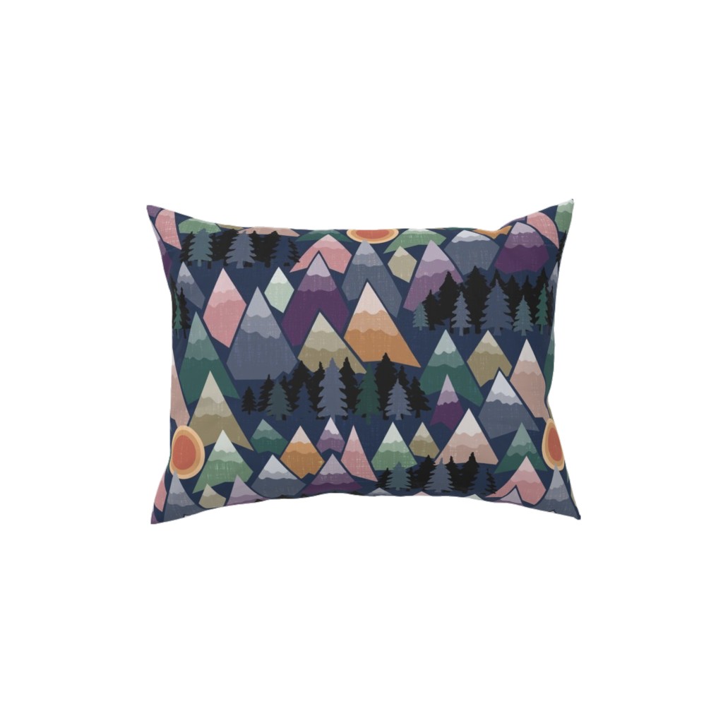 the Mountains Are Calling Pillow, Woven, Beige, 12x16, Single Sided, Multicolor