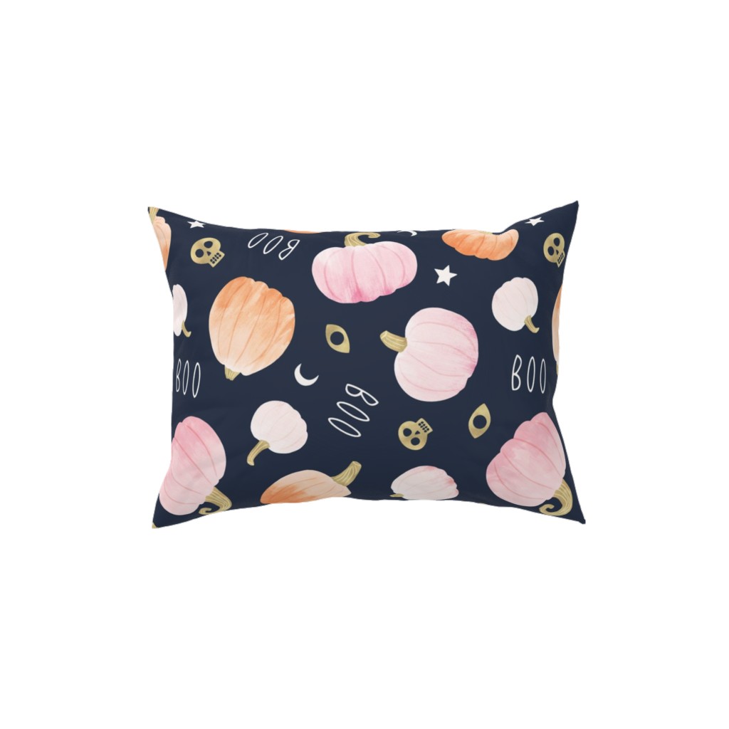 Halloween Pumpkins - Pastel Pillow, Woven, Beige, 12x16, Single Sided, Orange