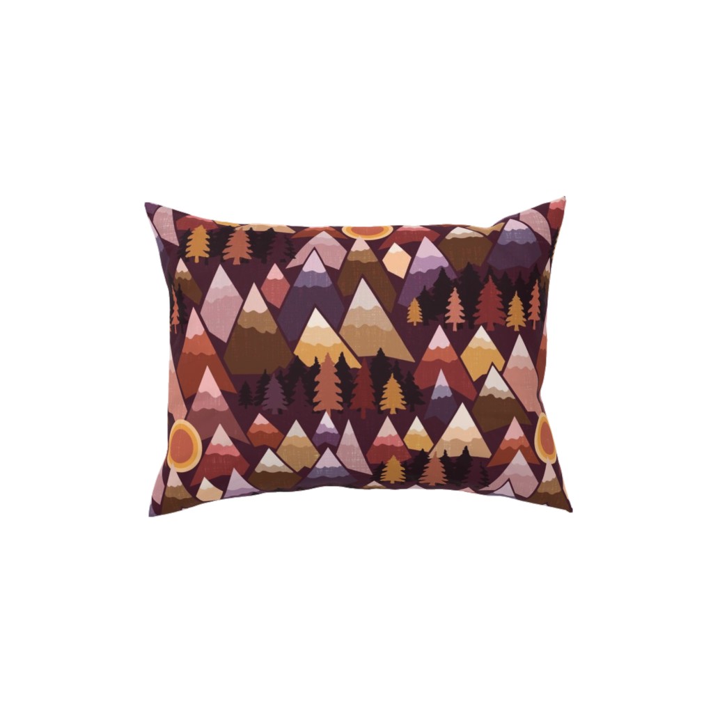the Mountains Are Calling Pillow, Woven, Beige, 12x16, Single Sided, Red