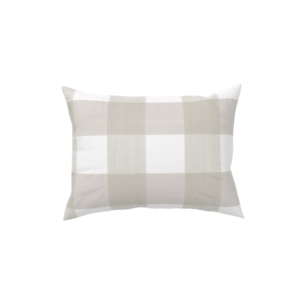 Buffalo Check Pillow, Woven, Beige, 12x16, Single Sided, Beige, Wheat
