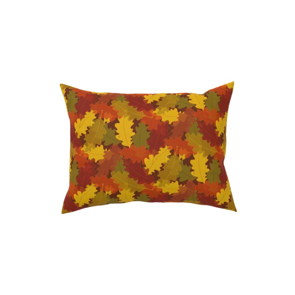Oak Pile Pillow, Woven, Beige, 12x16, Single Sided, Orange, Orange