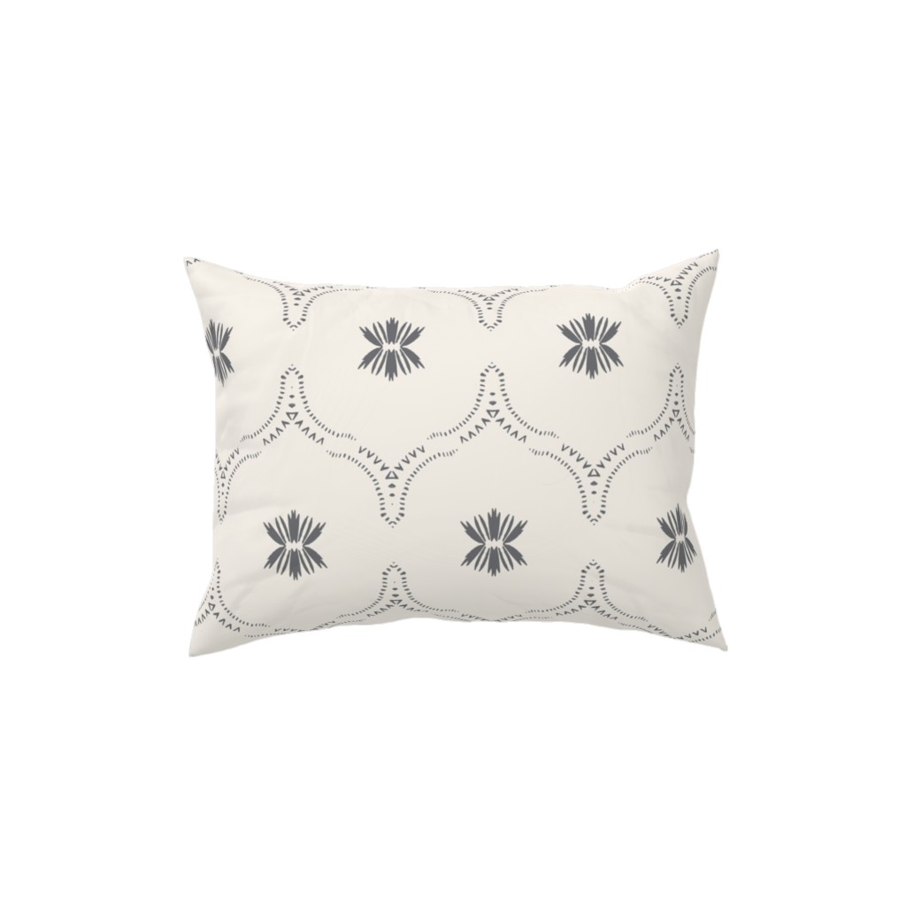Jasmin Wildflower Deco Pillow, Woven, Beige, 12x16, Single Sided, Beige, Pebble