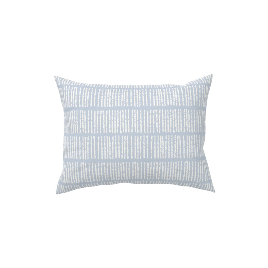 Dash - Blue Pillow, Woven, Beige, 12x16, Single Sided, Blue