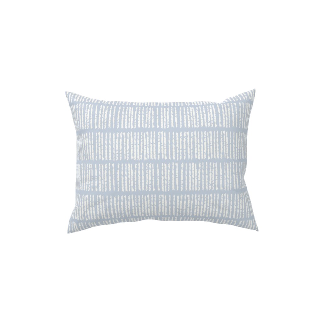 Dash - Blue Pillow, Woven, Beige, 12x16, Single Sided, Blue, True Blue