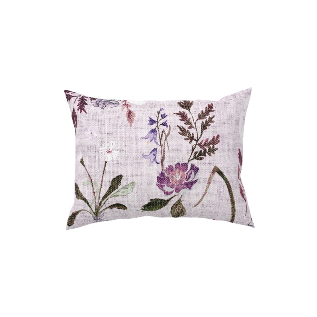 Jane - Lavender Pillow, Woven, Beige, 12x16, Single Sided, Purple, Purple