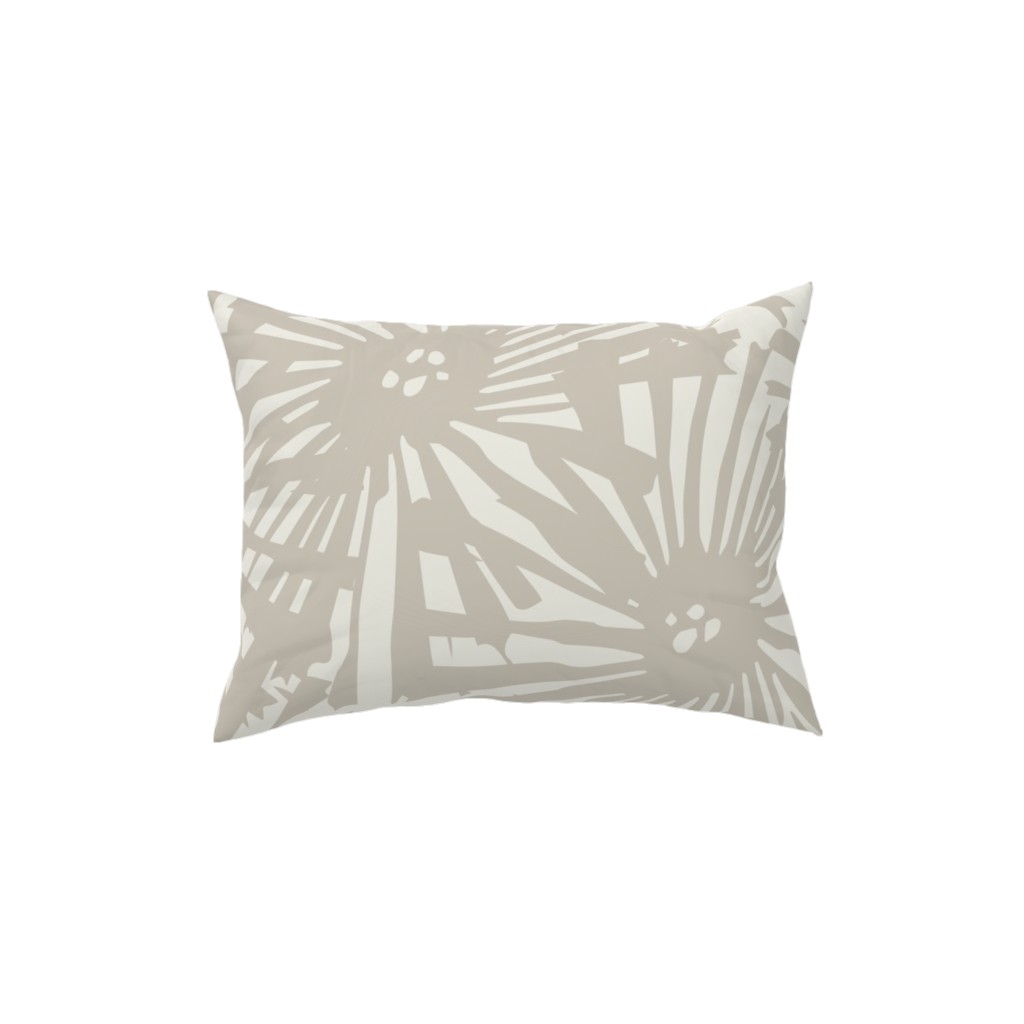 Large Cactus Flower Bloom - Beige Pillow, Woven, Beige, 12x16, Single Sided, Beige
