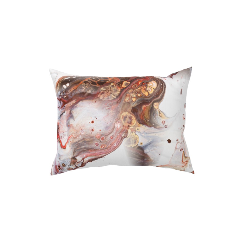 Acrylic Flow Pillow, Woven, Beige, 12x16, Single Sided, Brown