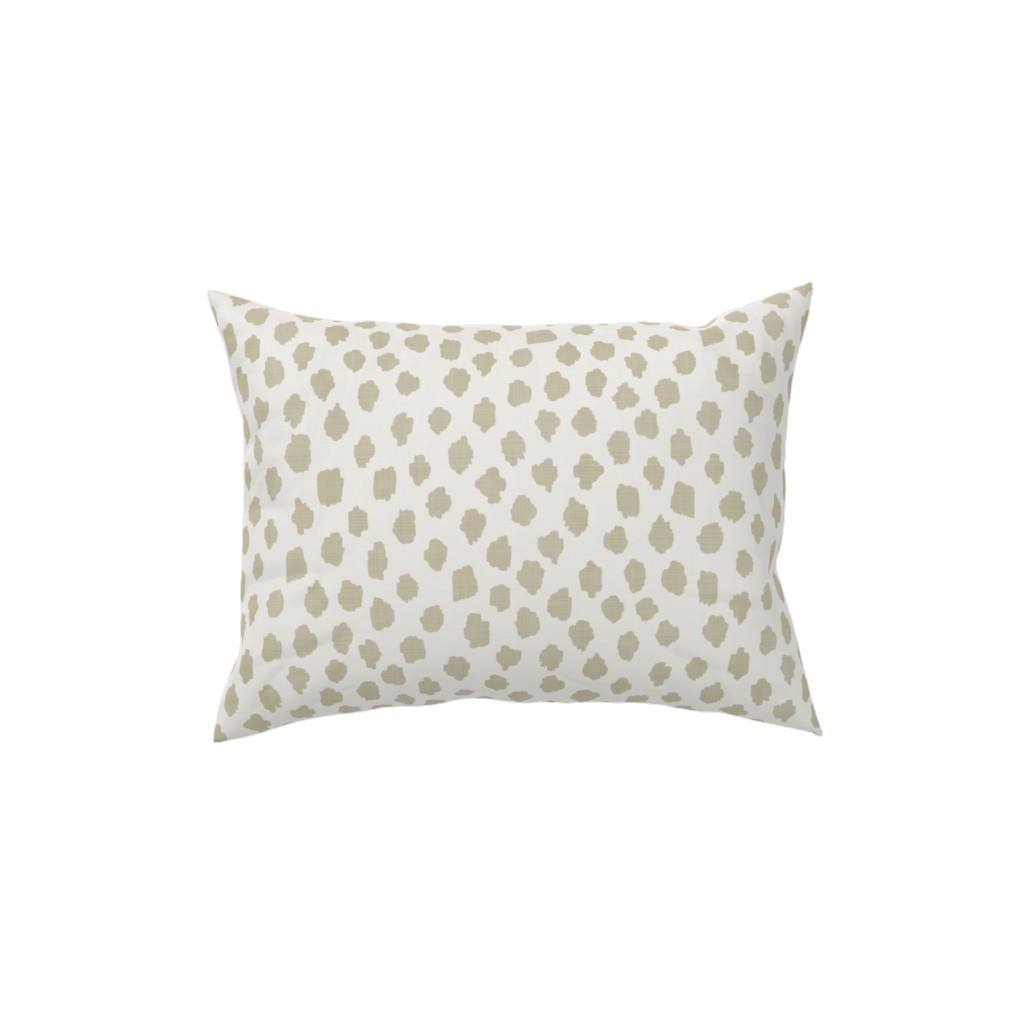 Khaki Spots - Gray Pillow, Woven, Beige, 12x16, Single Sided, Gray, Gray