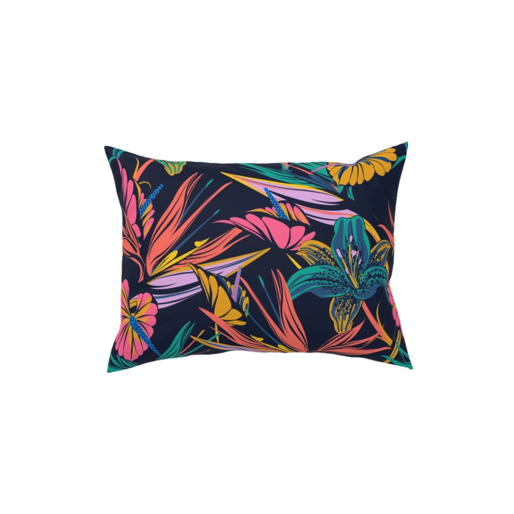 Electric Paradise Pillow, Woven, Beige, 12x16, Single Sided, Multicolor