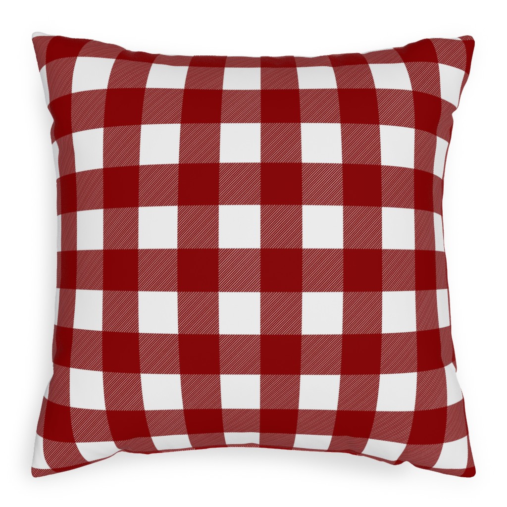 Buffalo Plaid - Red Pillow, Woven, Black, 20x20, Single Sided, Red