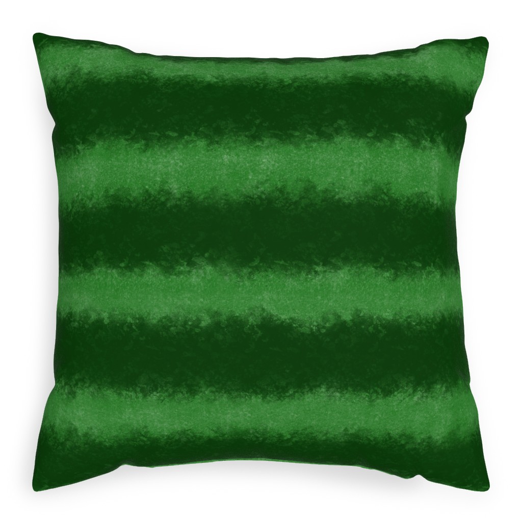 Watermelon Skin - Green Pillow, Woven, Black, 20x20, Single Sided, Green