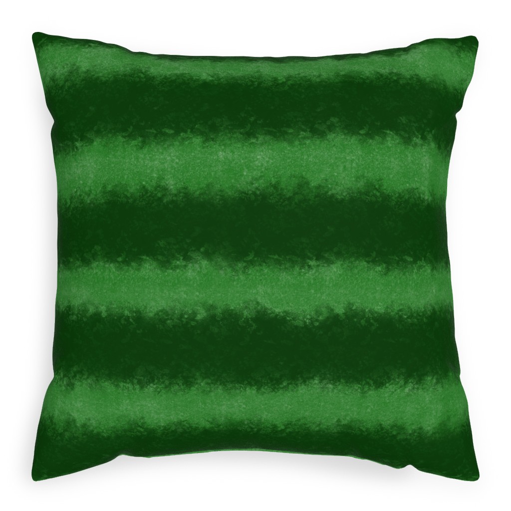 Watermelon Skin - Green Pillow, Woven, Black, 20x20, Single Sided, Green, Classic Green