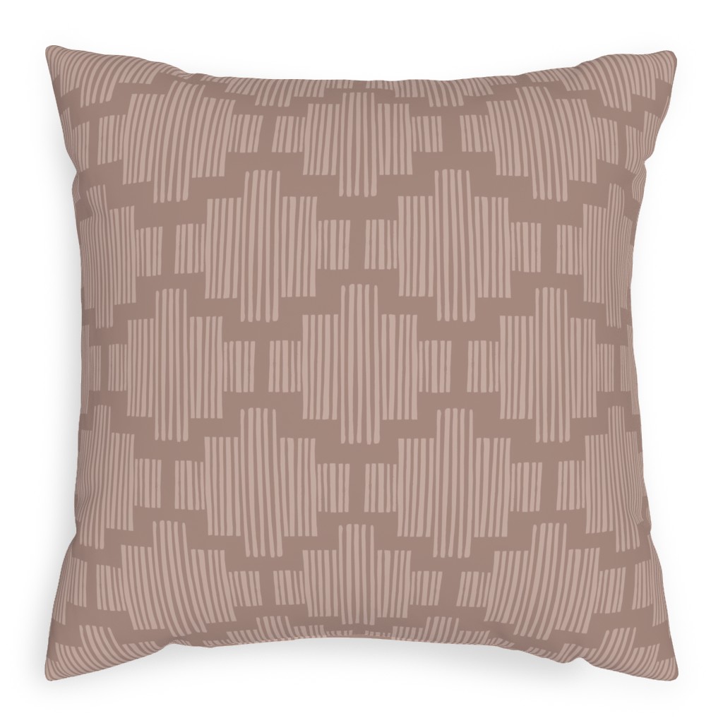 Step Into It - Dusty Rose Pillow, Woven, Black, 20x20, Single Sided, Pink