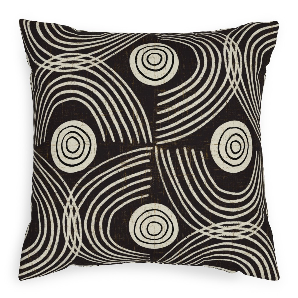 Open Ended - Black Pillow, Woven, Black, 20x20, Single Sided, Black, Black