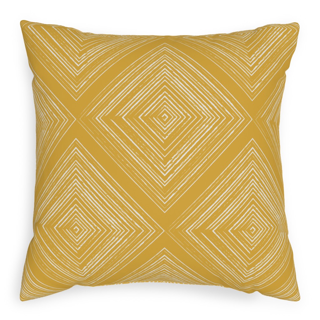 Modern Farmhouse - Mustard Pillow, Woven, Black, 20x20, Single Sided, Yellow, Classic Yellow