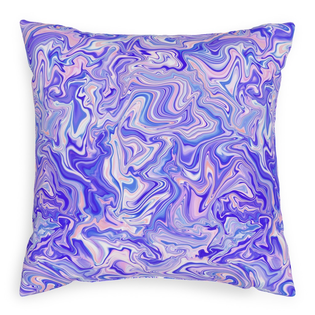 Love Spell Marble - Purple Coral Pink Pillow, Woven, Beige, 20x20, Single Sided, Purple, Purple
