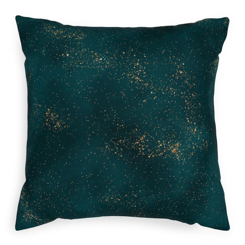 Stardust - Green Pillow, Woven, Beige, 20x20, Single Sided, Green