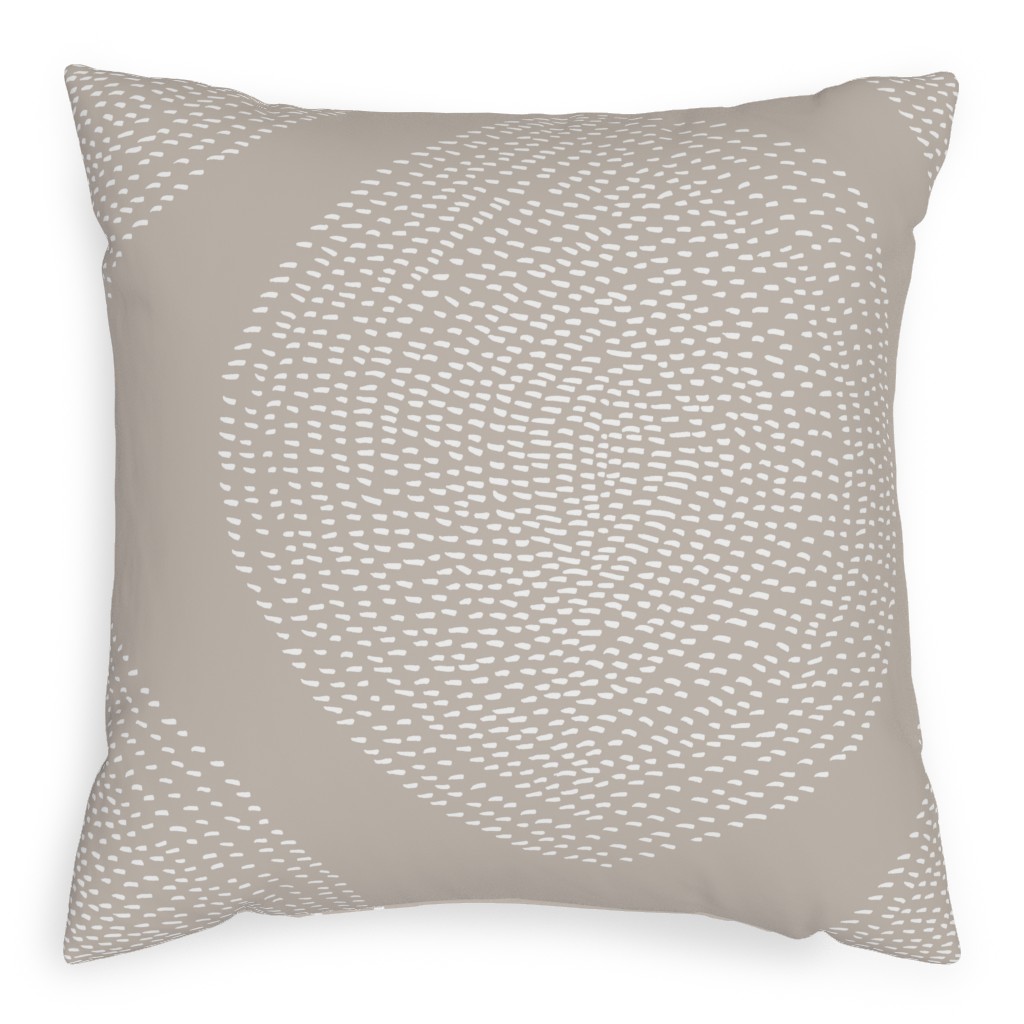 Stripy Boho Drop Pillow, Woven, Beige, 20x20, Single Sided, Beige