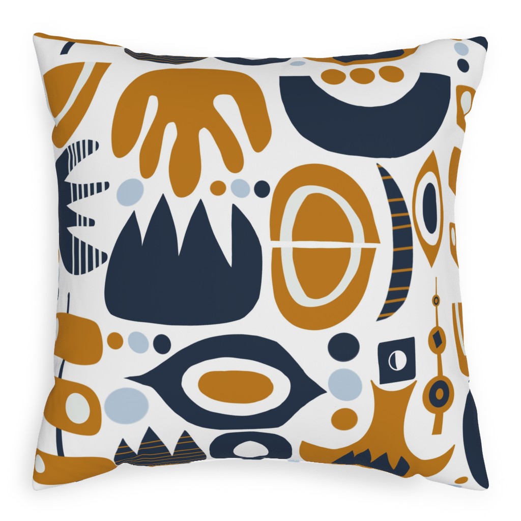 Bold Plant Pillow, Woven, Beige, 20x20, Single Sided, Multicolor