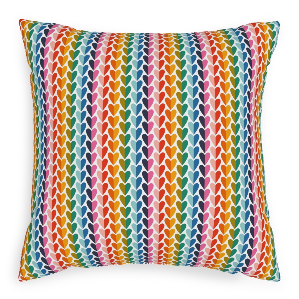 Rainbow of Love - Multi Pillow, Woven, Beige, 20x20, Single Sided, Multicolor