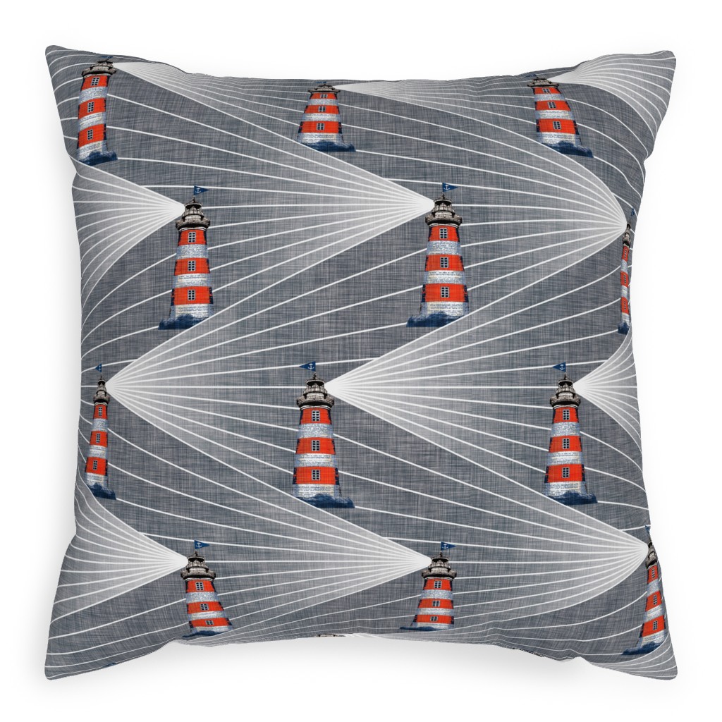 Land Ahoy - Gray Pillow, Woven, Beige, 20x20, Single Sided, Gray