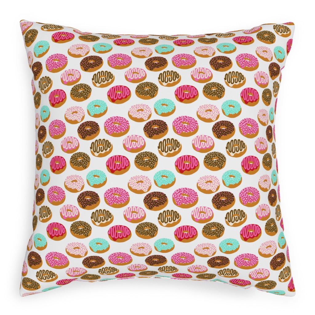 Donuts - Multicolor Pillow, Woven, Beige, 20x20, Single Sided, Multicolor