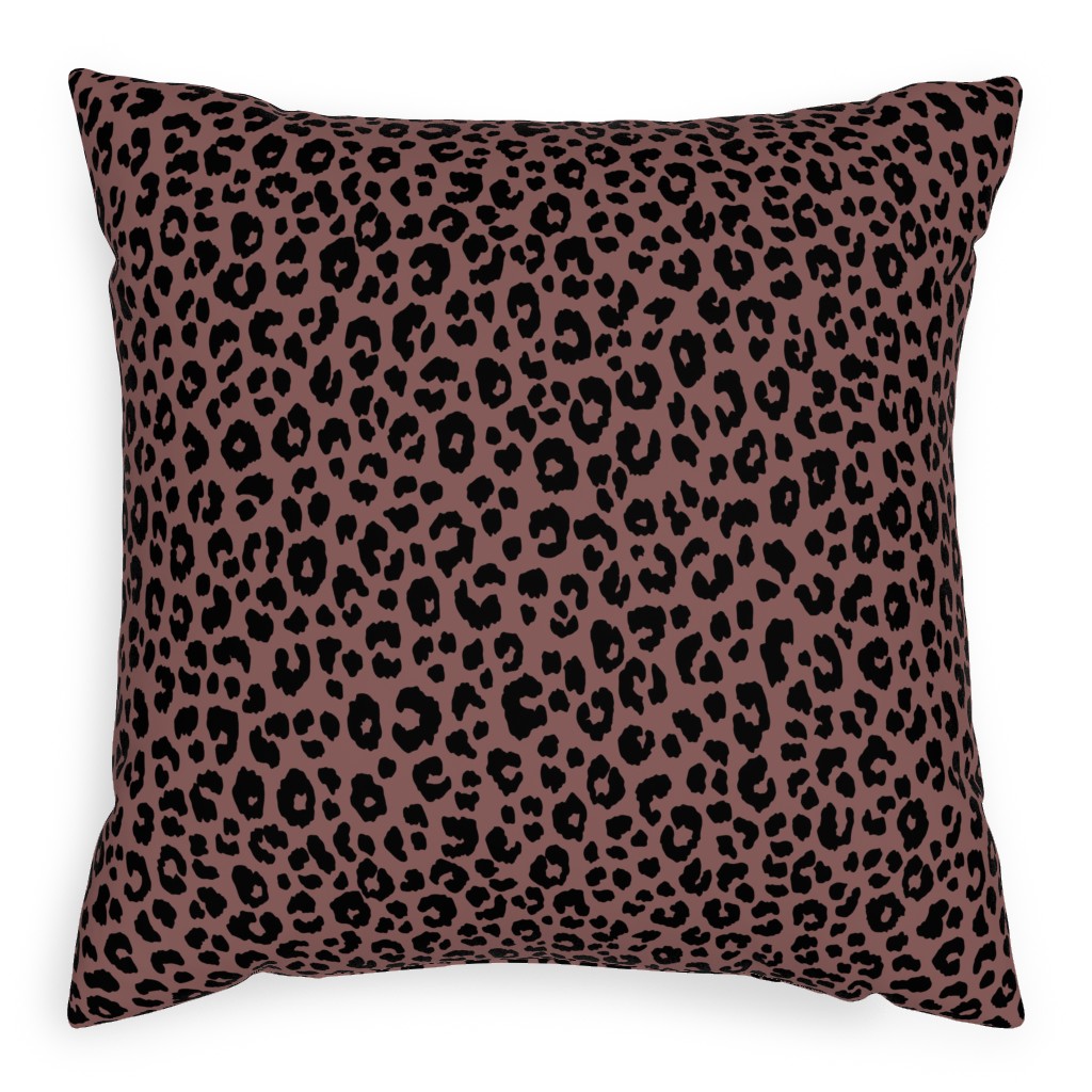 Leopard - Pale Mauve Pillow, Woven, Beige, 20x20, Single Sided, Pink
