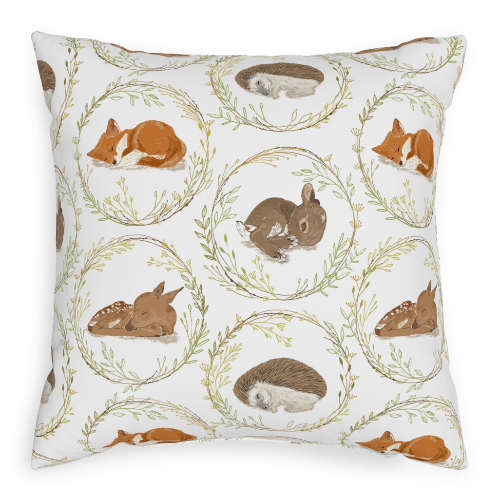 Sshhh, Don't Wake the Babies! - White Pillow, Woven, Beige, 20x20, Single Sided, Multicolor