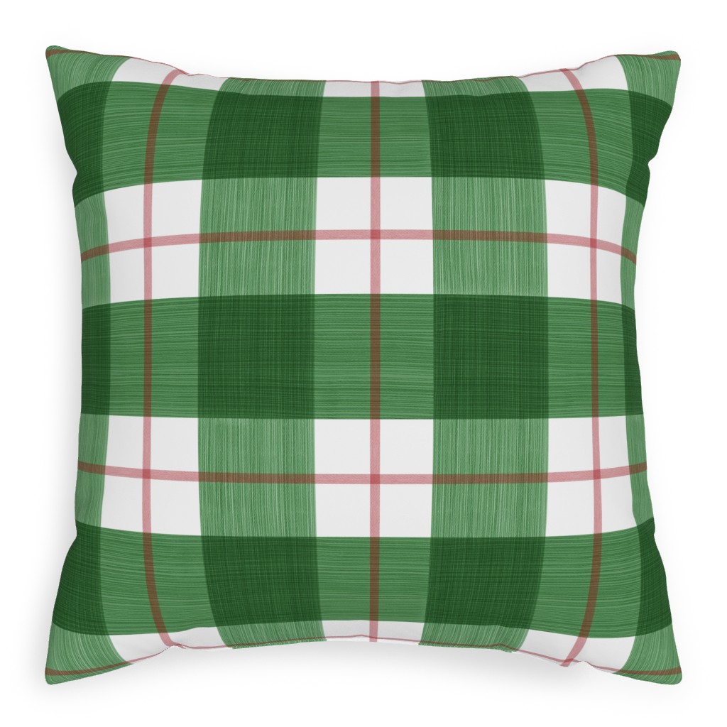 Green Plaid Pillows