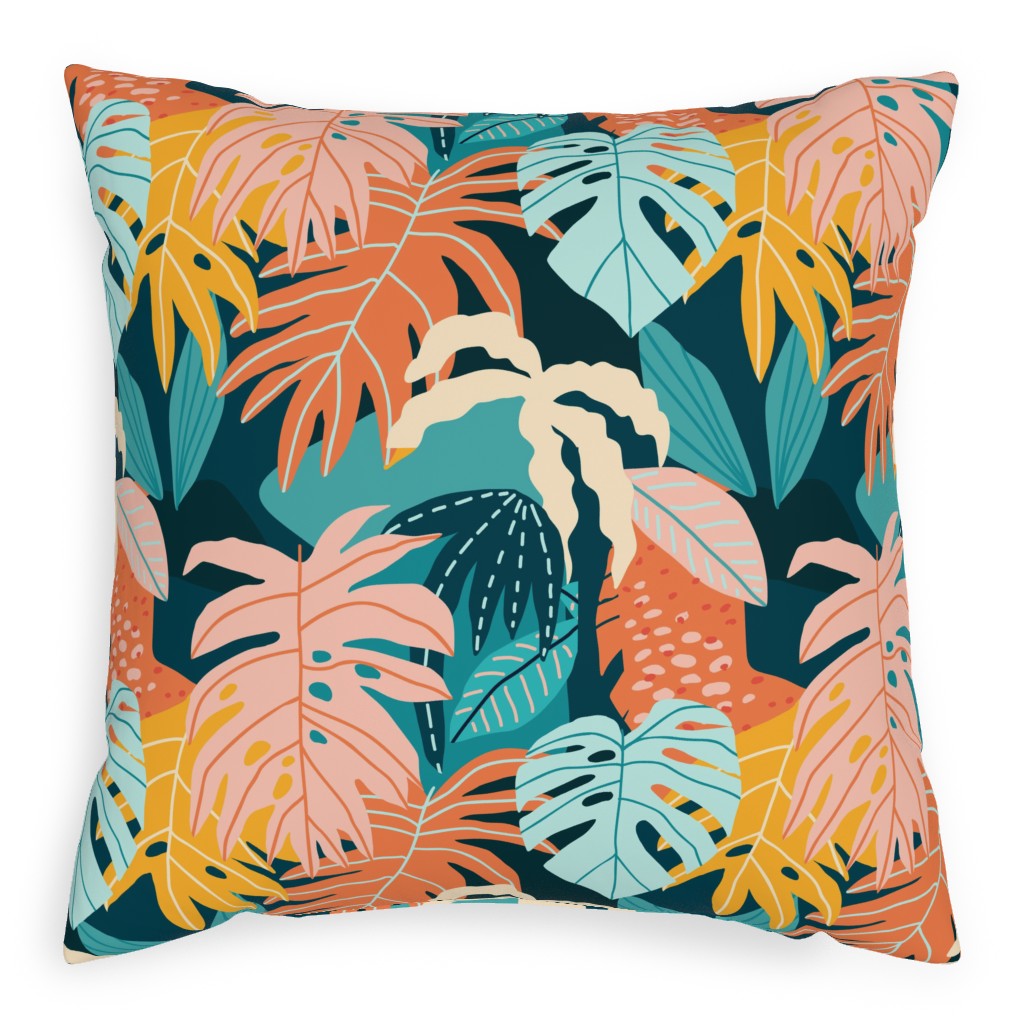 Colors of the Jungle - Multi Pillow, Woven, Beige, 20x20, Single Sided, Multicolor