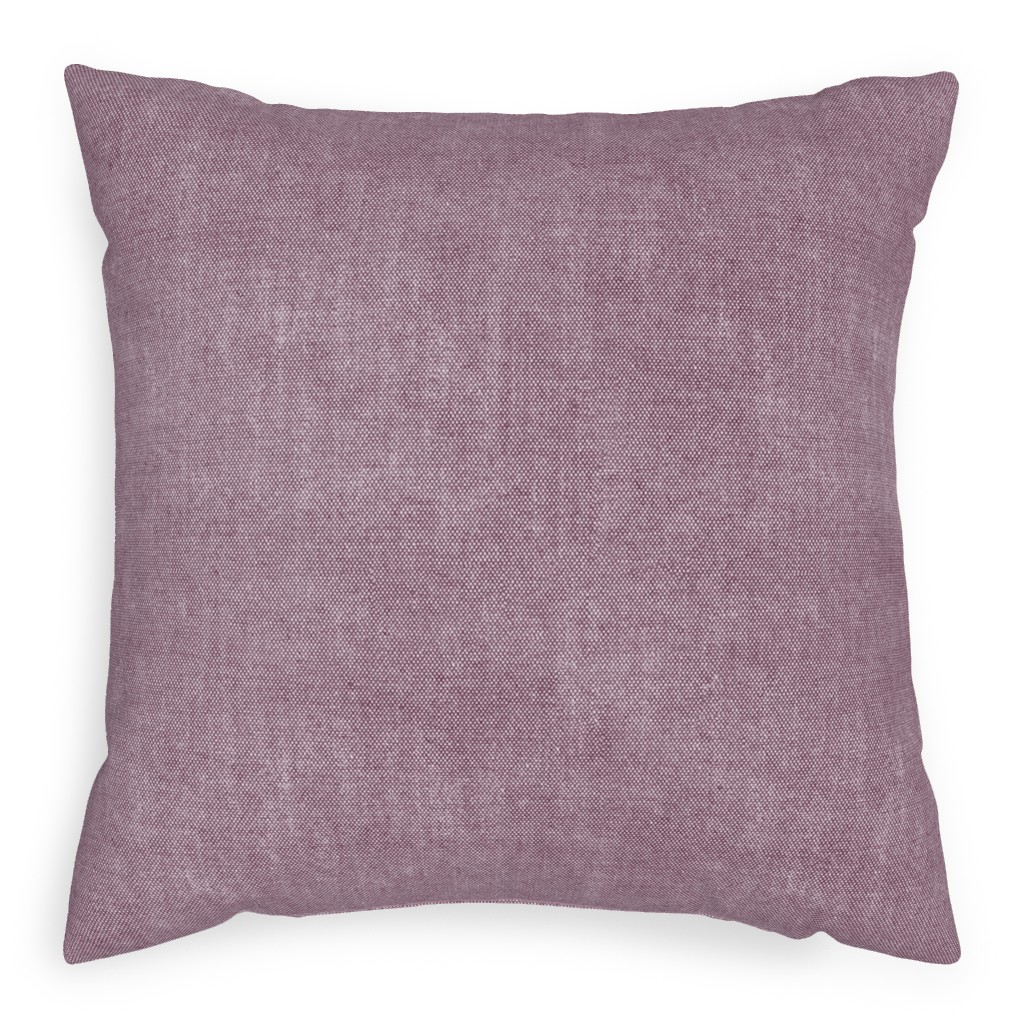 Canvas Texture in Light Lilac Pillow, Woven, Beige, 20x20, Single Sided, Purple