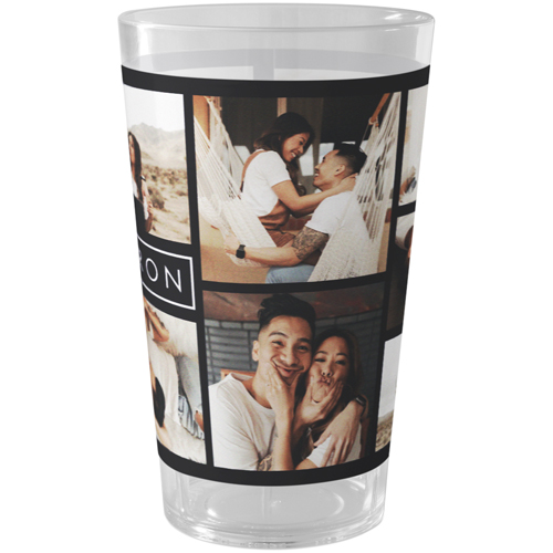 Frame Name Outdoor Pint Glass, Black