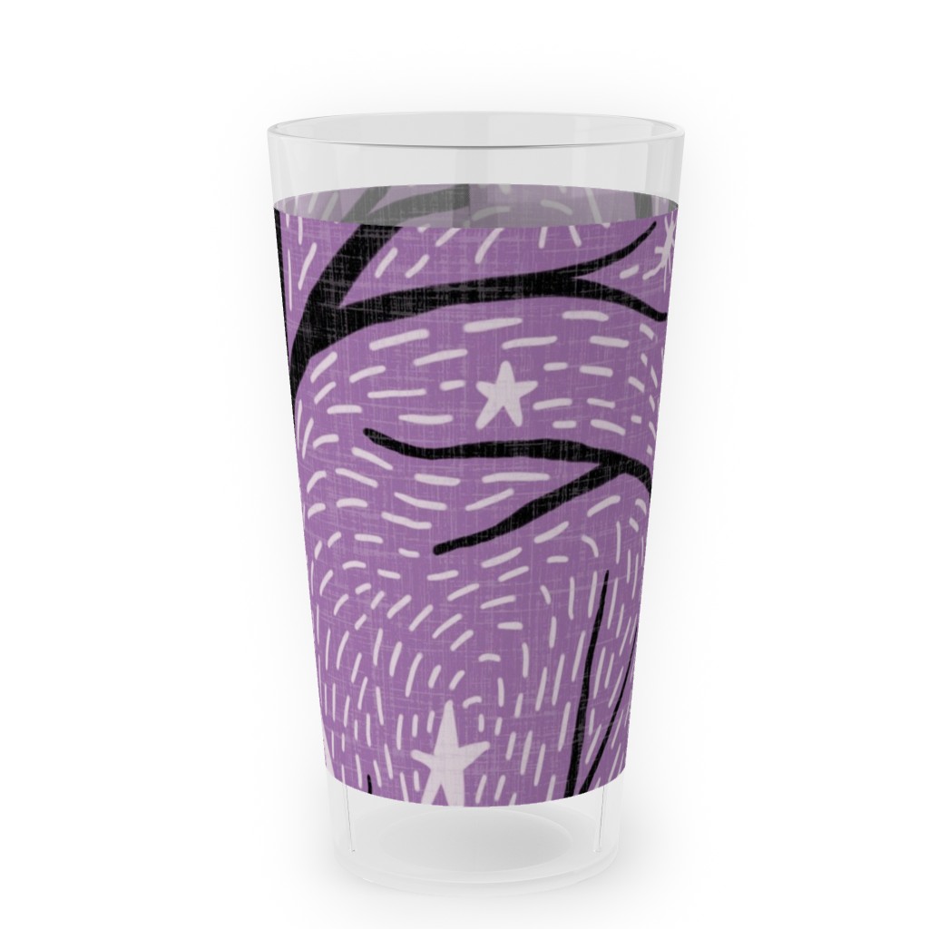 Spooky Night - Purple Outdoor Pint Glass, Purple