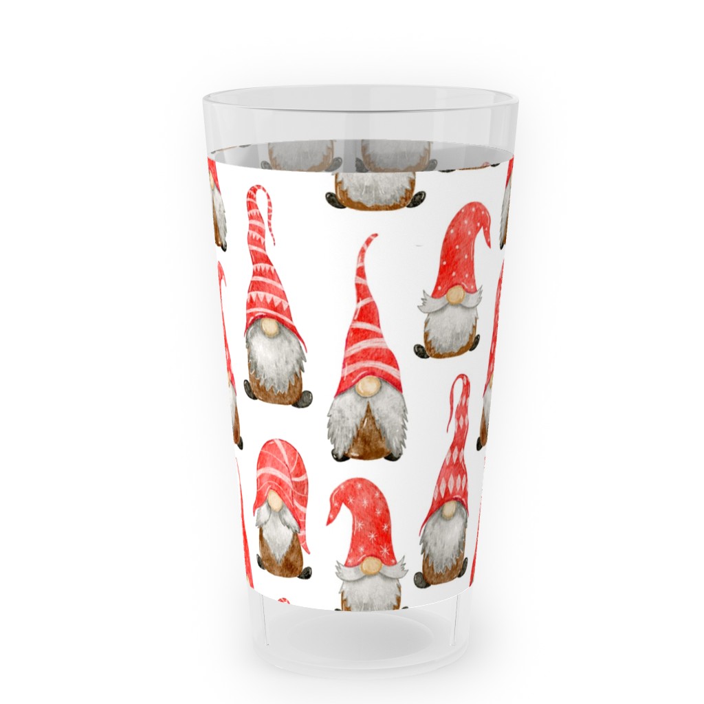 My Gnomes Outdoor Pint Glass, Red