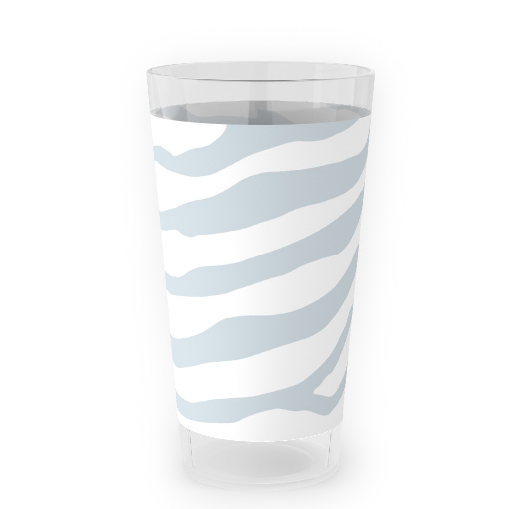 Brackenbury Beach Custom - Blue Outdoor Pint Glass, Gray