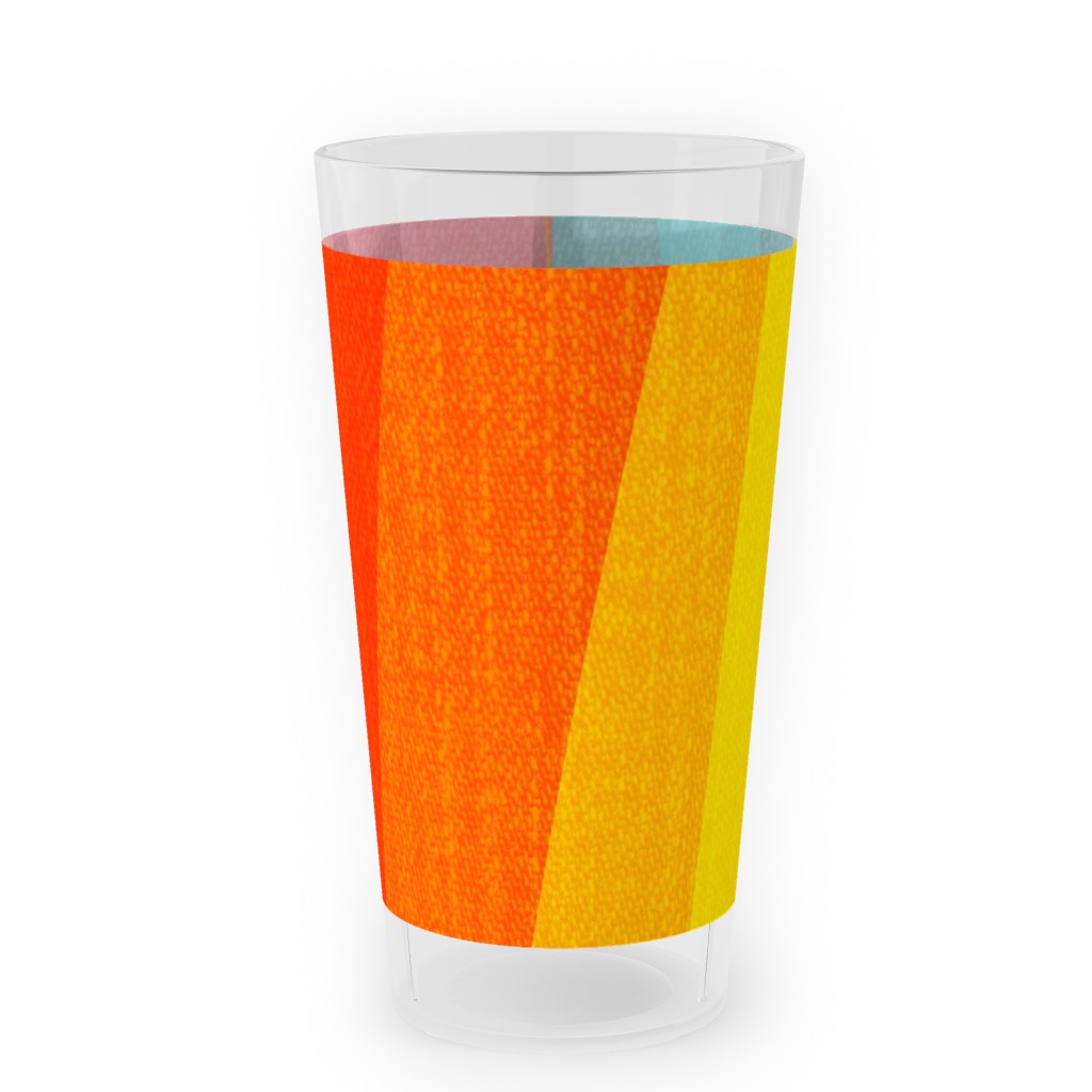 Geo Stripes Vertical - Multi Outdoor Pint Glass, Multicolor