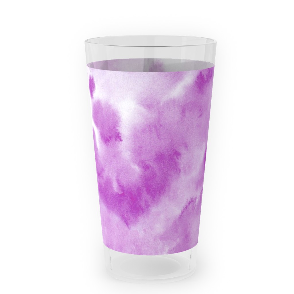 Watercolor Texture - Purple Outdoor Pint Glass, Purple