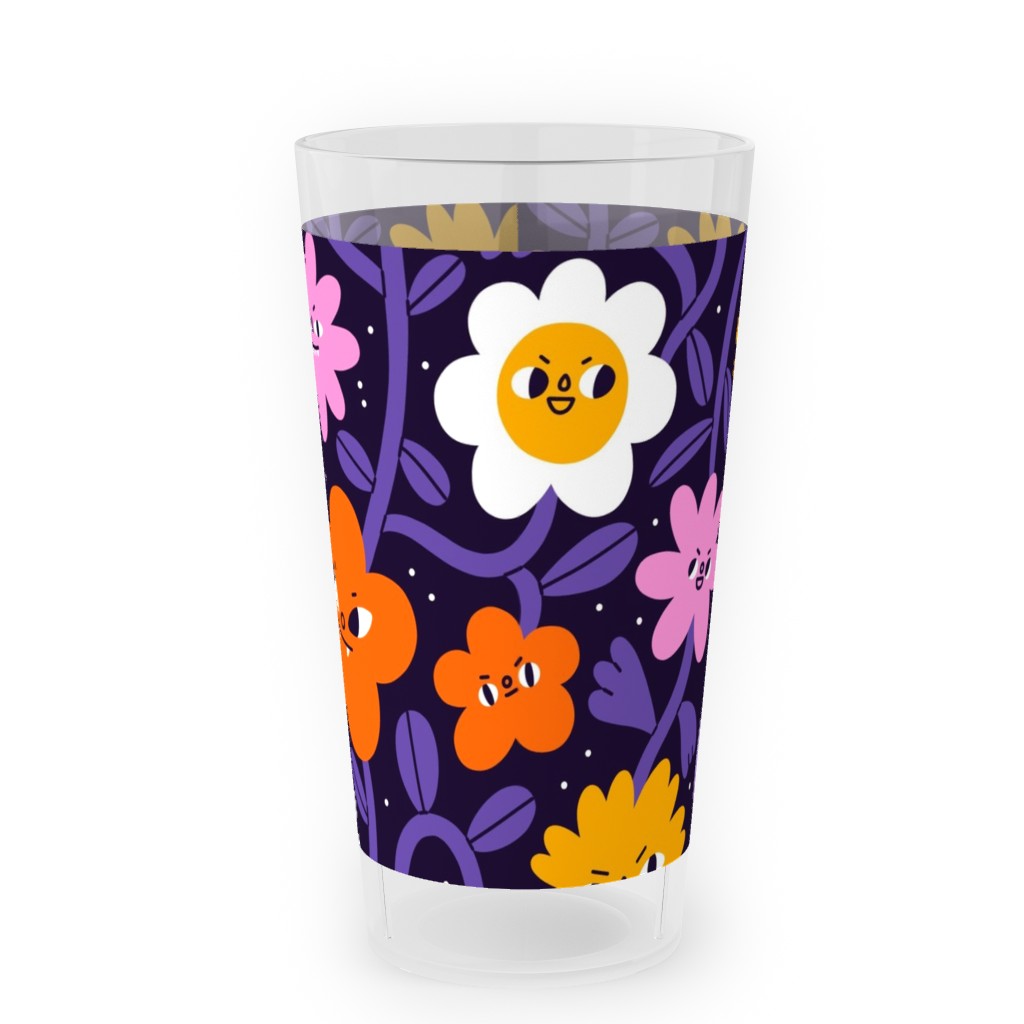 Extremely Wicked, Evil and Vile Halloween Garden - Purple Outdoor Pint Glass, Purple