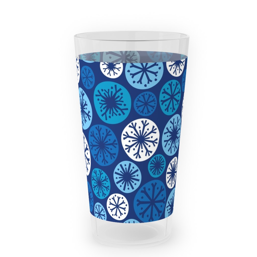 Snow Daze Outdoor Pint Glass, Blue