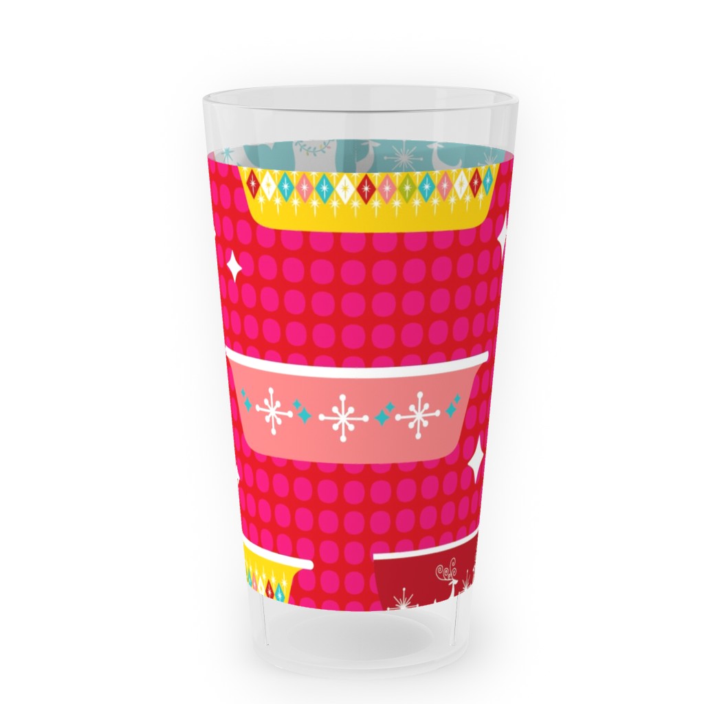 Christmas Dishes Outdoor Pint Glass, Multicolor