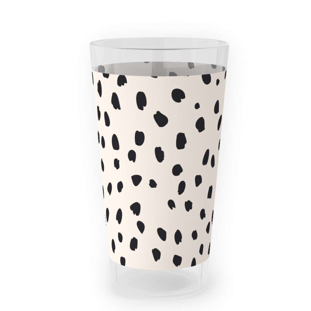 Black Marks Creamy Beige Outdoor Pint Glass Shutterfly