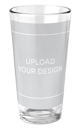 Upload Your Own Design Pint Glass, Printed Pint, Set of 1, Multicolor