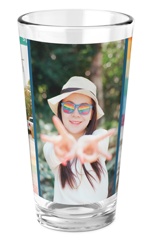 Gallery of Three Portrait Pint Glass, Printed Pint, Set of 1, Multicolor