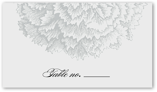 Grandeur Affair Wedding Place Card, Grey, Placecard, Matte, Signature Smooth Cardstock